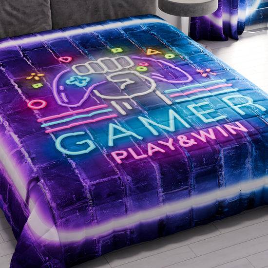 PETTI Trapuntino Copriletto Primaverile Autunnale in Stampa Digitale Gamer Promozione Limitata