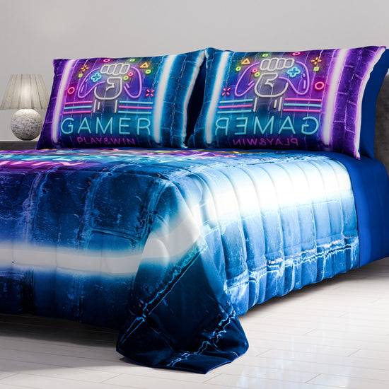 PETTI Trapuntino Copriletto Primaverile Autunnale in Stampa Digitale Gamer Promozione Limitata