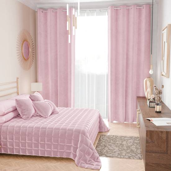 PETTI Trapuntino Copriletto Primaverile Autunnale in Velluto Double Face Rosa Saldi