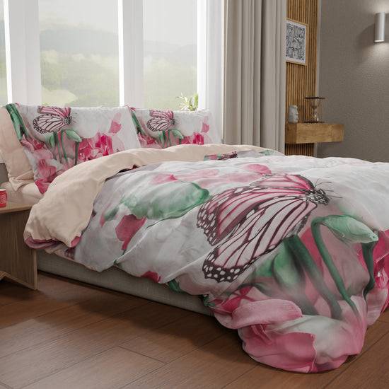 PETTI Copripiumino Matrimoniale, Singolo, Una Piazza e Mezza, Roses Butterfly Hotsell