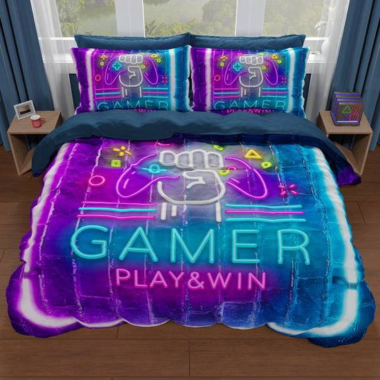 PETTI Copripiumino Matrimoniale, Singolo, Una Piazza e Mezza, Gamer Vendita Economica