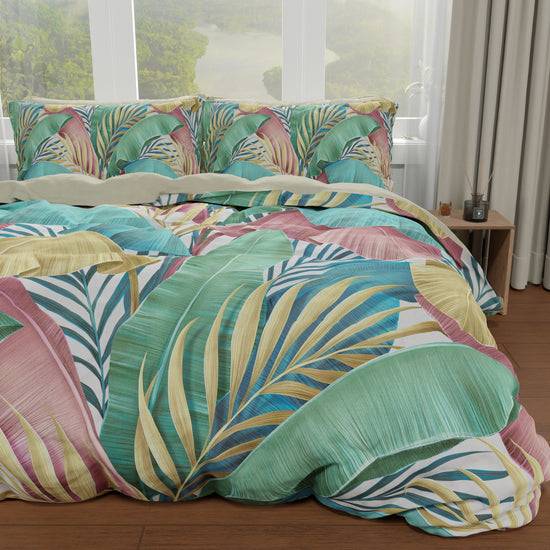 PETTI Copripiumino Matrimoniale, Singolo, Una Piazza e Mezza, Tropical Multicolor Qualità Garantita