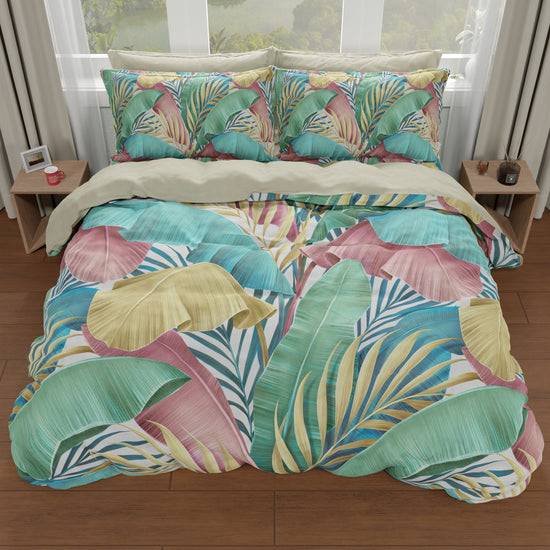 PETTI Copripiumino Matrimoniale, Singolo, Una Piazza e Mezza, Tropical Multicolor Qualità Garantita