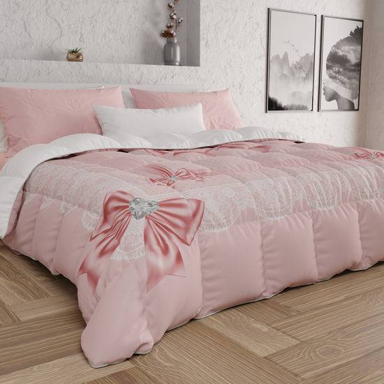 PETTI Piumone, Trapunta Matrimoniale, Singola, Piazza e Mezza, Fiocco Sissy Sconto