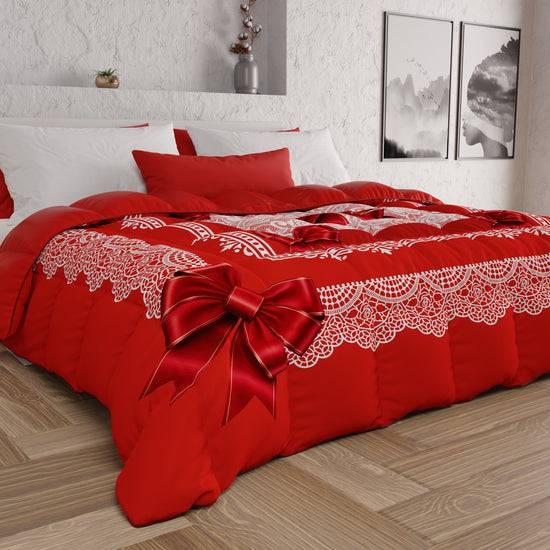 PETTI Piumone, Trapunta Matrimoniale, Singola, Piazza e Mezza, Fiocco Rosso Hotsell
