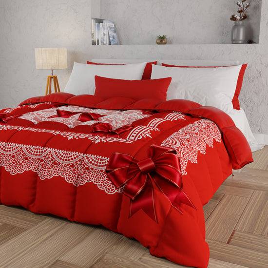 PETTI Piumone, Trapunta Matrimoniale, Singola, Piazza e Mezza, Fiocco Rosso Hotsell