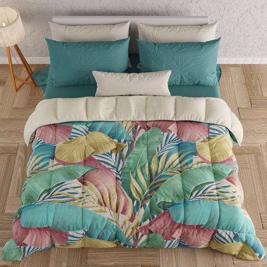 PETTI Piumone, Trapunta Matrimoniale, Singola, Piazza e Mezza Tropical Multicolor Vendita Economica