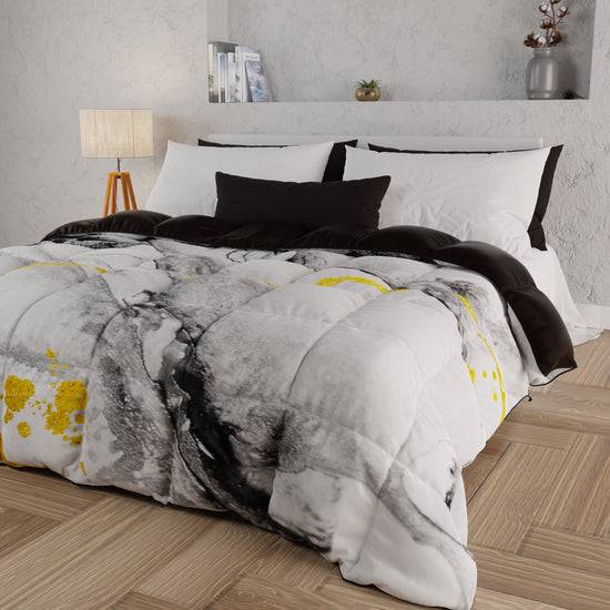 PETTI Piumone, Trapunta Matrimoniale, Singola, Piazza e Mezza, Marble-GrigioC Sconto di tempo limitato