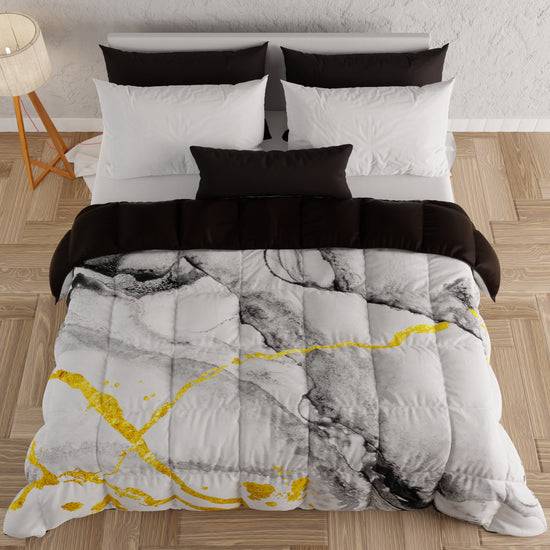 PETTI Piumone, Trapunta Matrimoniale, Singola, Piazza e Mezza, Marble-GrigioC Sconto di tempo limitato