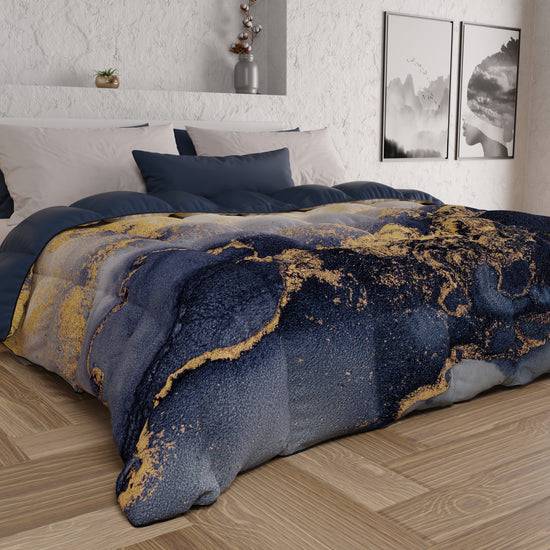 PETTI Piumone, Trapunta Matrimoniale, Singola, Piazza e Mezza, Marble-BluS Prezzo di fabbrica