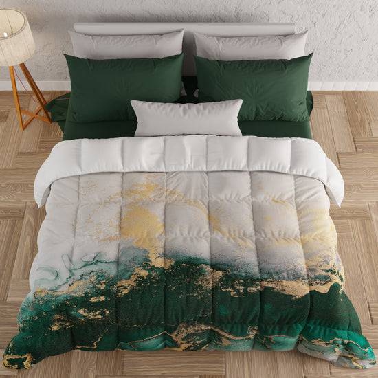 PETTI Piumone, Trapunta Matrimoniale, Singola, Piazza e Mezza, Marble-Smeraldo Offerta speciale