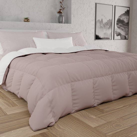 PETTI Piumone Trapunta Matrimoniale, Singola, Piazza e Mezza, Rosa Antico Bianco Fornitura limitata