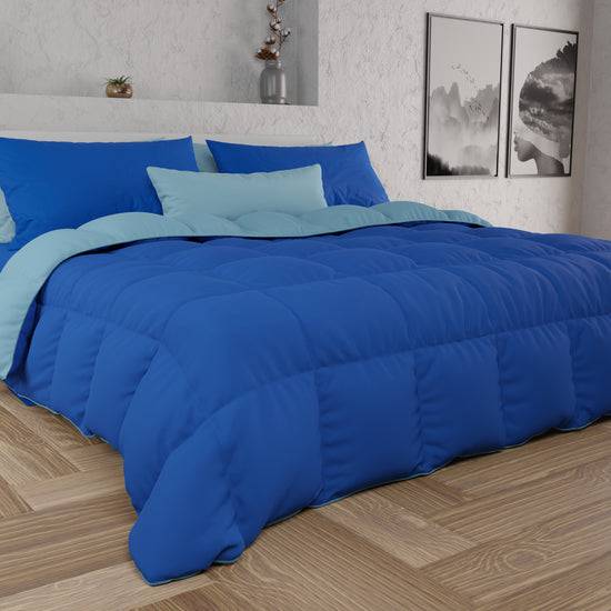 PETTI Piumone Trapunta Matrimoniale, Singola, Piazza e Mezza, Blu Celeste Cyber Monday