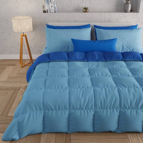 PETTI Piumone Trapunta Matrimoniale, Singola, Piazza e Mezza, Blu Celeste Cyber Monday