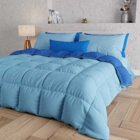 PETTI Piumone Trapunta Matrimoniale, Singola, Piazza e Mezza, Blu Celeste Cyber Monday