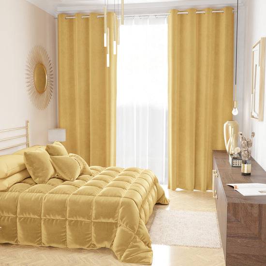 PETTI Trapunta, Trapunta Invernale Double Face in Morbido e Caldo Velluto Oro Offerte stagionali