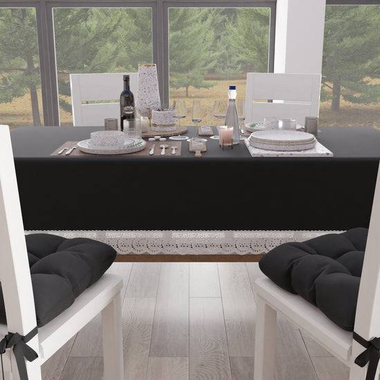 PETTI Tovaglia da Tavola Shabby Chic Copritavolo con Pizzo e Fiocchi Nero Discount Store per i nuovi prodotti