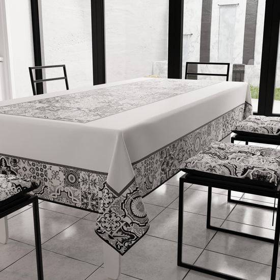 PETTI Tovaglia da Tavola Moderna, Copritavolo da Cucina, Vietri 02 Nero Super sconto