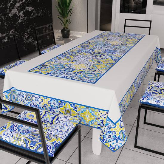 PETTI Tovaglia da Tavola Moderna, Copritavolo da Cucina, Vietri 02 Blu Enormi sconti