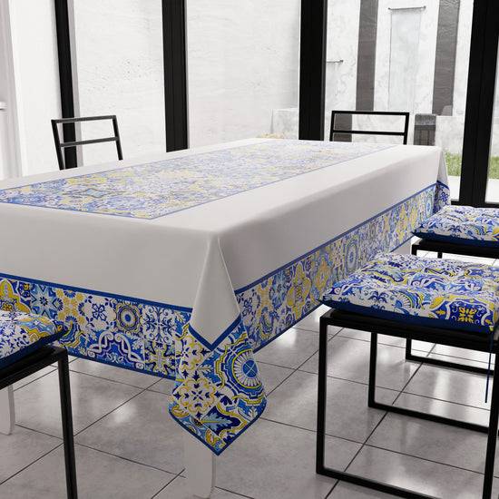 PETTI Tovaglia da Tavola Moderna, Copritavolo da Cucina, Vietri 02 Blu Enormi sconti