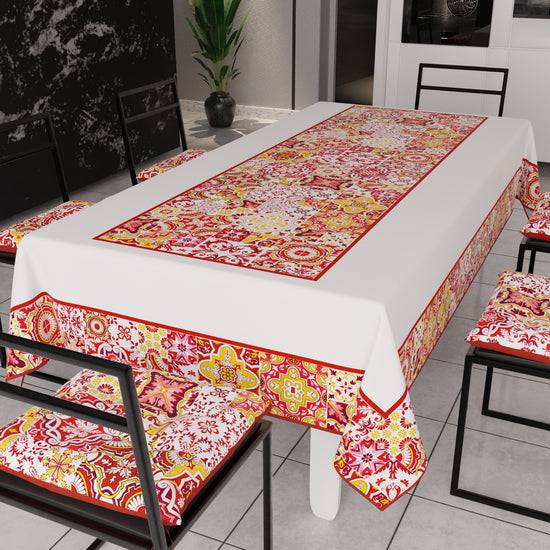 PETTI Tovaglia da Tavola Moderna, Copritavolo da Cucina, Vietri 02 Rosso 50% di sconto con spedizione gratuita