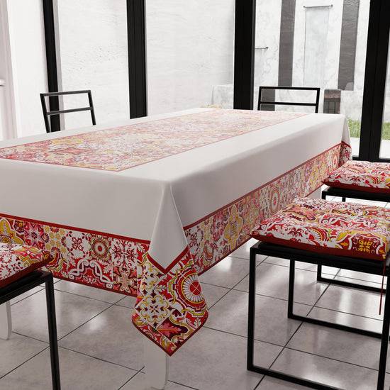 PETTI Tovaglia da Tavola Moderna, Copritavolo da Cucina, Vietri 02 Rosso 50% di sconto con spedizione gratuita