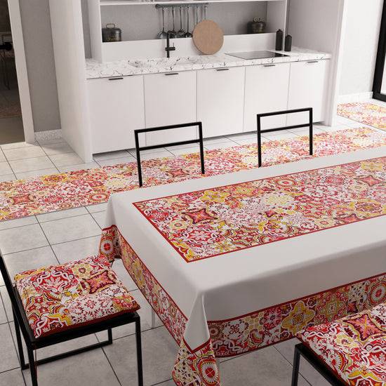 PETTI Tovaglia da Tavola Moderna, Copritavolo da Cucina, Vietri 02 Rosso 50% di sconto con spedizione gratuita