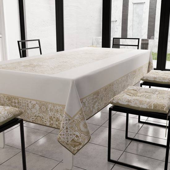 PETTI Tovaglia da Tavola Moderna, Copritavolo da Cucina, Vietri 02 Beige Officina