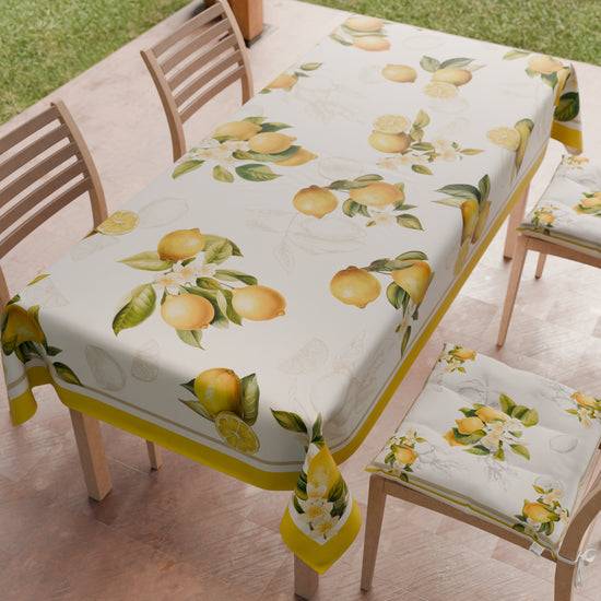 PETTI Tovaglia da tavola Antimacchia, Copritavolo da Cucina Lemon 02 Esporta salva