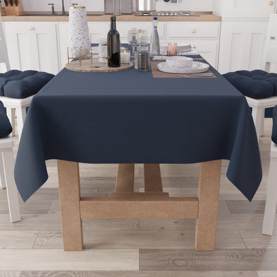 PETTI Tovaglia da Tavola in Cotone, Tovaglia Tinta Unita Blu Marino Sconto