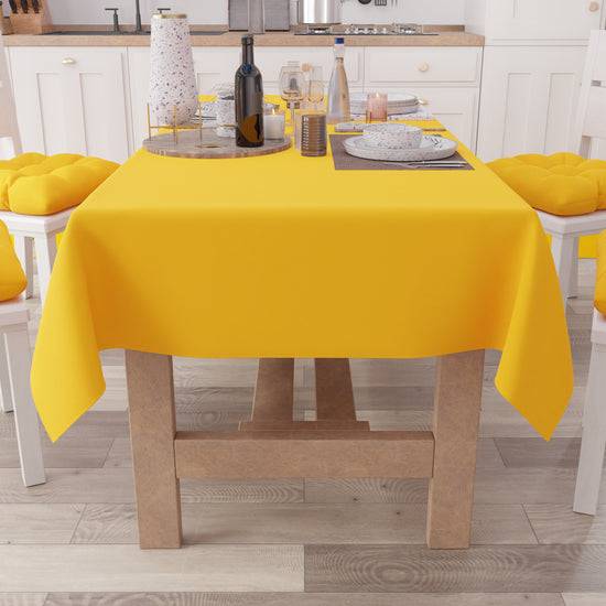 PETTI Tovaglia da Tavola in Cotone, Tovaglia Tinta Unita Giallo Online