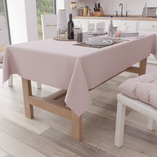 PETTI Tovaglia da Tavola in Cotone, Tovaglia Tinta Unita Rosa