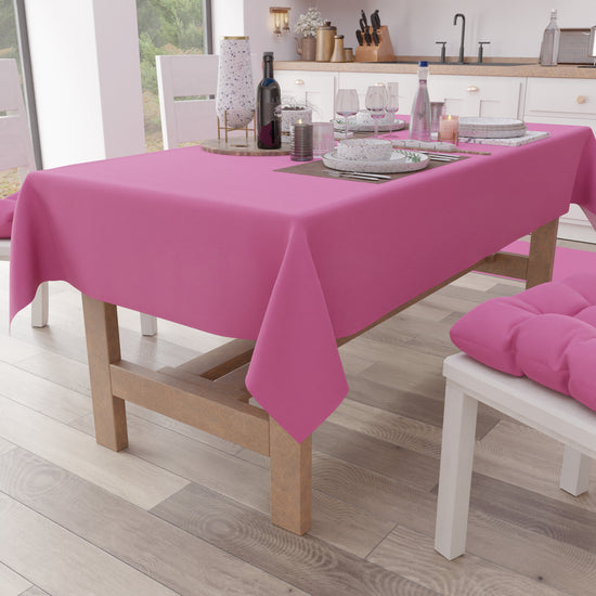 PETTI Tovaglia da Tavola in Cotone, Tovaglia Tinta Unita Fucsia