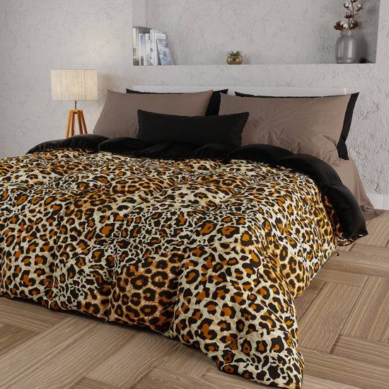 PETTI Piumone, Trapunta Matrimoniale, Singola, Piazza e Mezza Animalier Maculato Sconto di tempo limitato