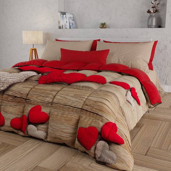 PETTI Piumone, Trapunta Matrimoniale, Singola, Piazza e Mezza, Cuore Offerta speciale