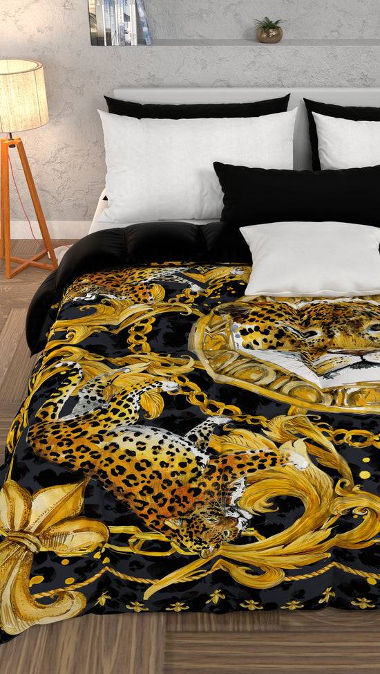 PETTI Piumone, Trapunta Matrimoniale, Singola, Piazza e Mezza, Leopardo Offerta Giorno del Papà