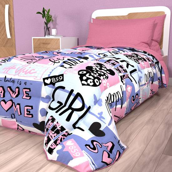 PETTI Piumone, Trapunta Matrimoniale, Singola, Piazza e Mezza, Girl Cool Offerte speciali