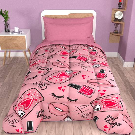PETTI Piumone, Trapunta Matrimoniale, Singola, Piazza e Mezza, Lipstick Rosa Prezzo basso