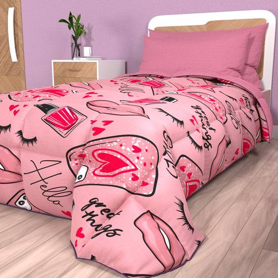 PETTI Piumone, Trapunta Matrimoniale, Singola, Piazza e Mezza, Lipstick Rosa Prezzo basso