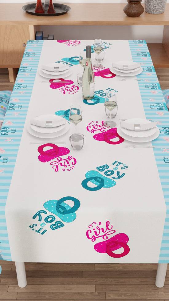PETTI Tovaglia da tavola Antimacchia, Copritavolo da Cucina, Baby Shower 2025