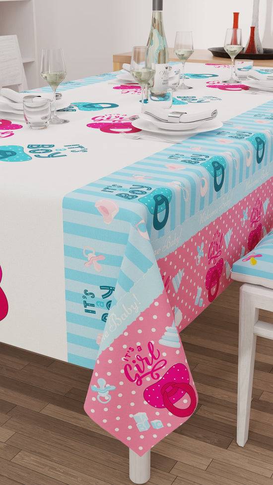 PETTI Tovaglia da tavola Antimacchia, Copritavolo da Cucina, Baby Shower 2025
