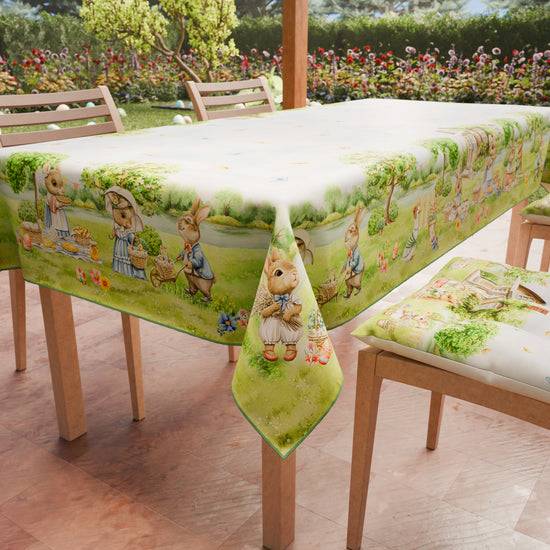 PETTI Tovaglia Pasquale da Tavola Antimacchia, Copritavolo Pasqua da Cucina PicNic