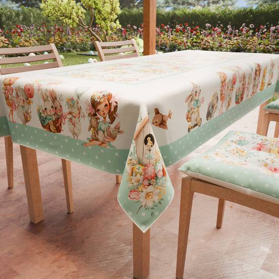 PETTI Tovaglia Pasquale da Tavola Antimacchia, Copritavolo Pasqua da Cucina Dolly