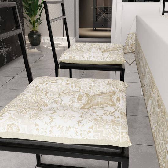 PETTI Cuscini per Sedie Coprisedia 6 Pezzi Vietri 02 Beige Promozione Limitata