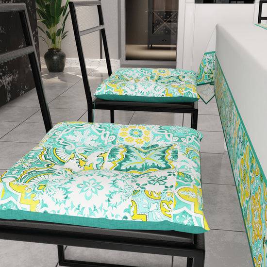 PETTI Cuscini per Sedie Coprisedia 6 Pezzi Vietri 02 Verde Acqua Shopping Online