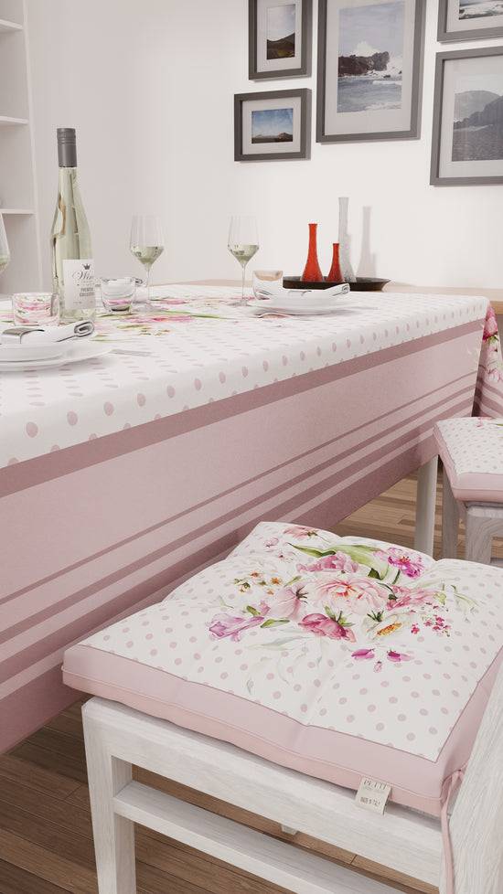 PETTI Cuscini per Sedie Coprisedia 6 Pezzi Shabby Pois Cipria Economico