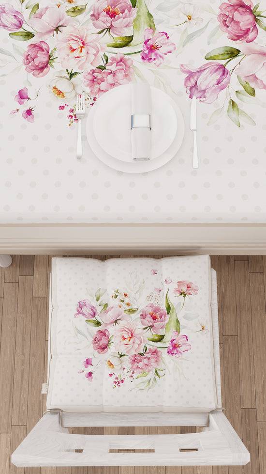 PETTI Cuscini per Sedie Coprisedia 6 Pezzi Shabby Pois Beige Online