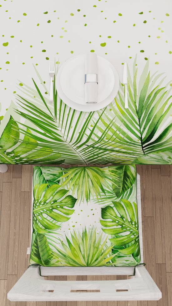 PETTI Cuscini per Sedie Coprisedia 6 Pezzi Foglia Tropicale Outlet