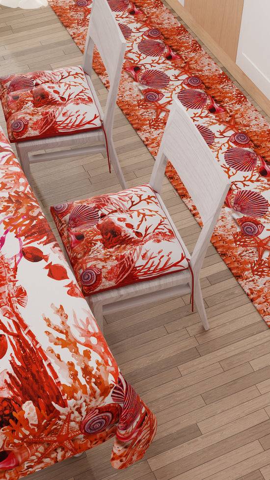 PETTI Cuscini per Sedie Coprisedia 6 Pezzi Corallo Rosso Saldi