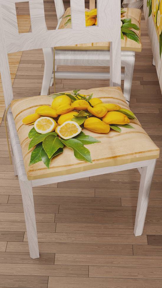 PETTI Cuscini per Sedie Coprisedia 6 Pezzi Lemon Vendita Economica